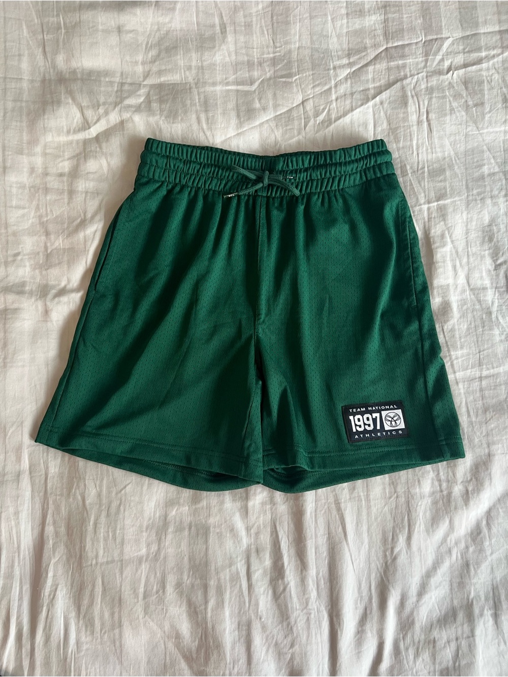 TNA Ivy League Green Mesh Shorts